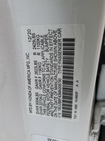 2021 ACURA TLX TECHNO 19UUB6F43MA006790