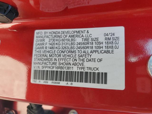 2024 HONDA RIDGELINE - 5FPYK3F16RB013811