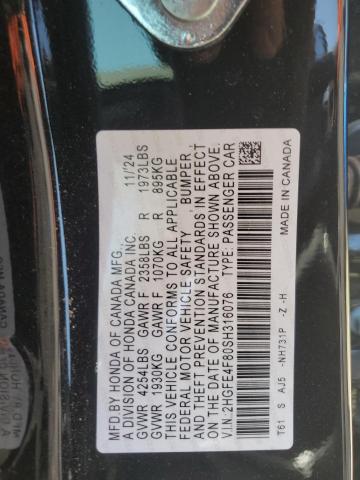 2025 HONDA CIVIC SPORT 2HGFE4F80SH316076