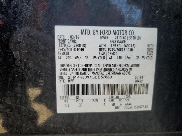 2016 FORD EDGE SEL - 2FMPK3J97GBB57889