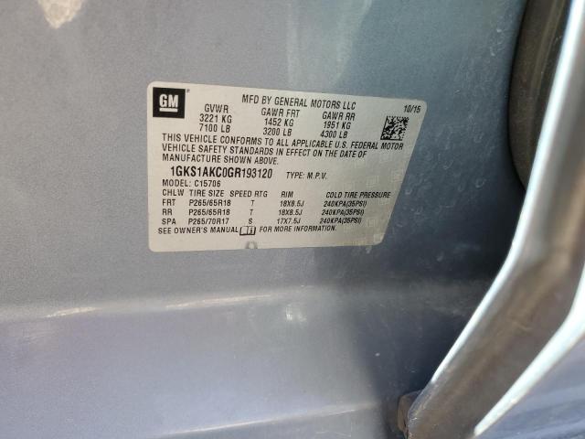 2016 GMC YUKON SLE 1GKS1AKC0GR193120
