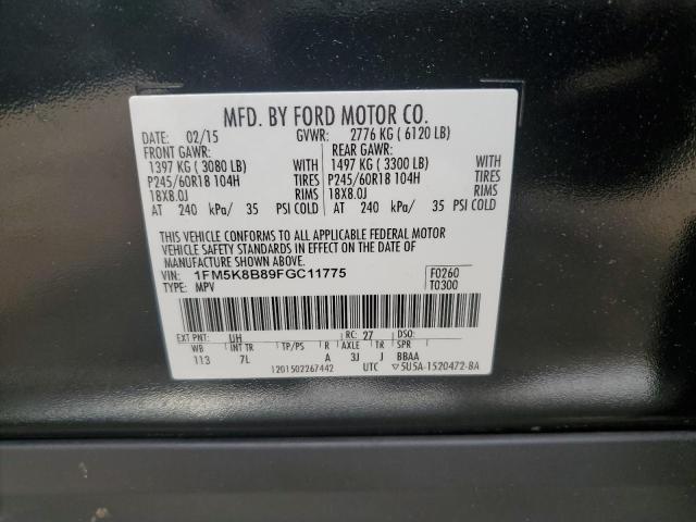 2015 FORD EXPLORER 1FM5K8B89FGC11775