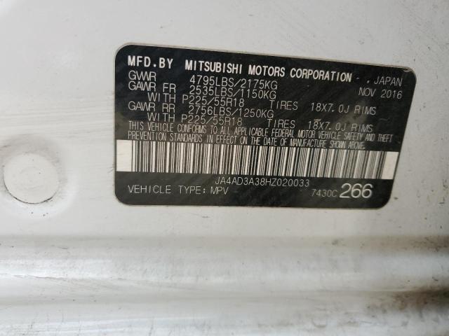 2017 MITSUBISHI OUTLANDER - JA4AD3A38HZ020033