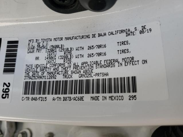 2019 TOYOTA TACOMA DOU - 3TMAZ5CN9KM112892