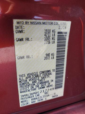 2015 NISSAN ALTIMA 2.5 - 1N4AL3AP6FC217249