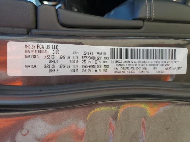 2015 JEEP GRAND CHER - 1C4RJFBG1FC814747