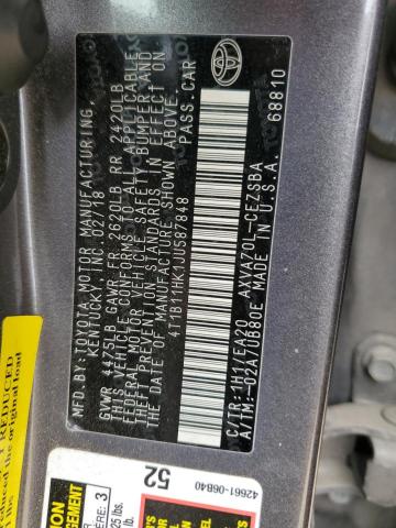 2018 TOYOTA CAMRY L - 4T1B11HK1JU587848