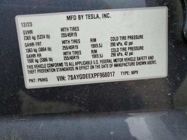2023 TESLA MODEL Y - 7SAYGDEEXPF968017