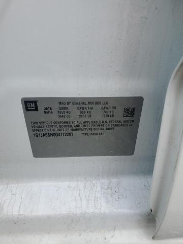2016 CHEVROLET SONIC LS 1G1JA6SH0G4172287