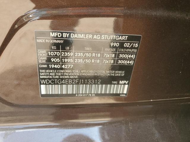 2015 MERCEDES-BENZ GLA 250 - WDCTG4EB2FJ113312