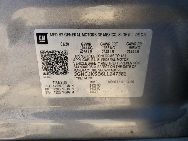 2020 CHEVROLET TRAX LS - 3GNCJKSB6LL247381