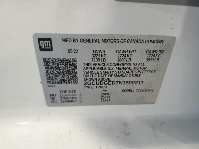 2022 CHEVROLET SILVERADO - 2GCUDGED7N1500811