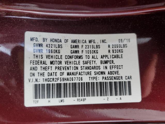2017 HONDA ACCORD SPO 1HGCR2F59HA067706