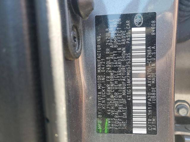 2021 TOYOTA CAMRY LE - 4T1C11AK7MU575335