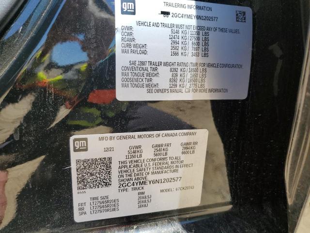 2022 CHEVROLET SILVERADO - 2GC4YMEY6N1202577