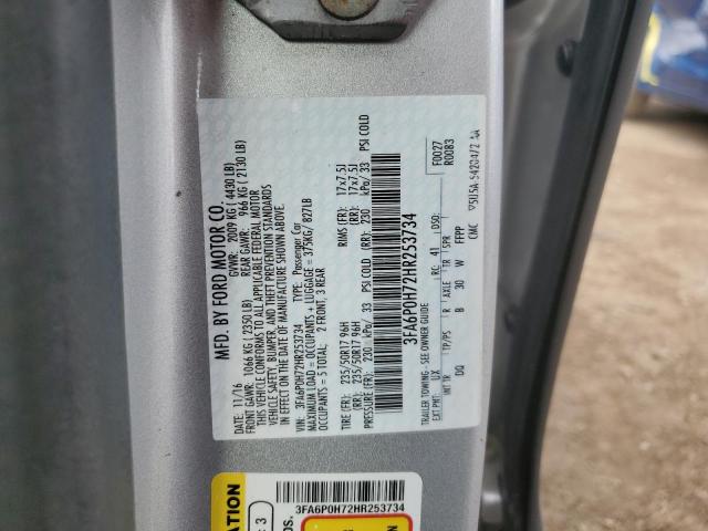 2017 FORD FUSION SE - 3FA6P0H72HR253734