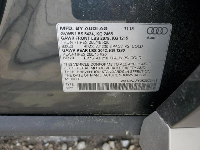 2019 AUDI Q5 PREMIUM - WA1BNAFY3K2022413