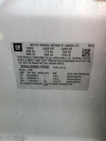 2016 CHEVROLET EQUINOX LT - 2GNALCEK5G1107509