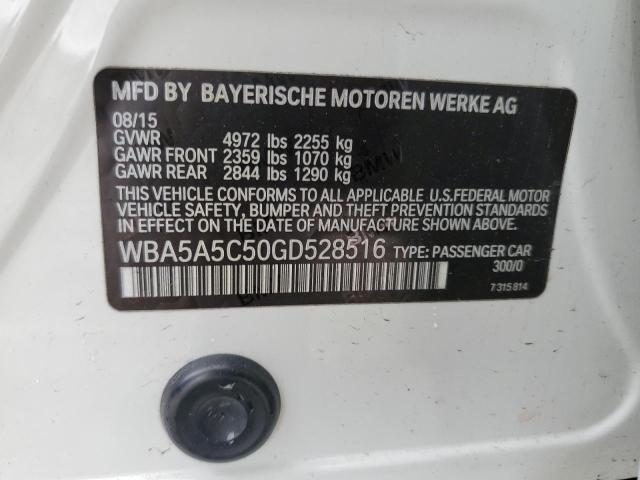 2016 BMW 528 I WBA5A5C50GD528516