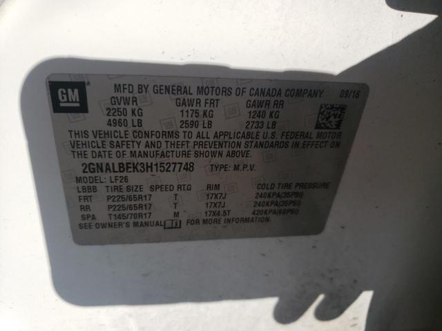 2017 CHEVROLET EQUINOX LS - 2GNALBEK3H1527748