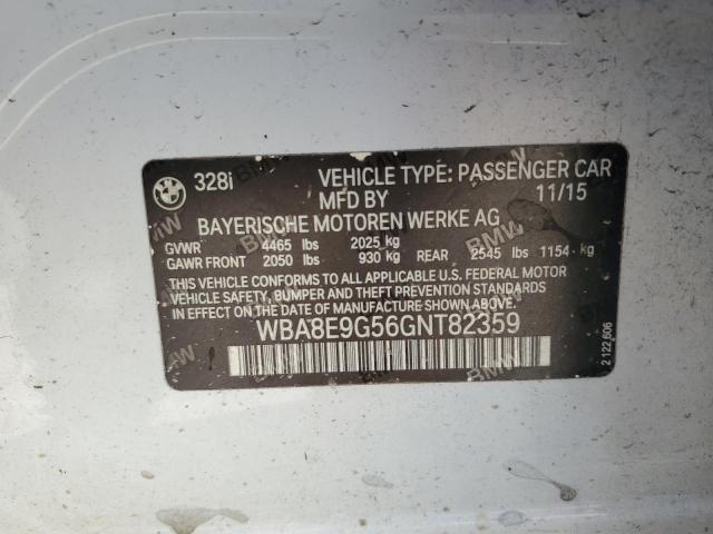 2016 BMW 328 I SULE WBA8E9G56GNT82359