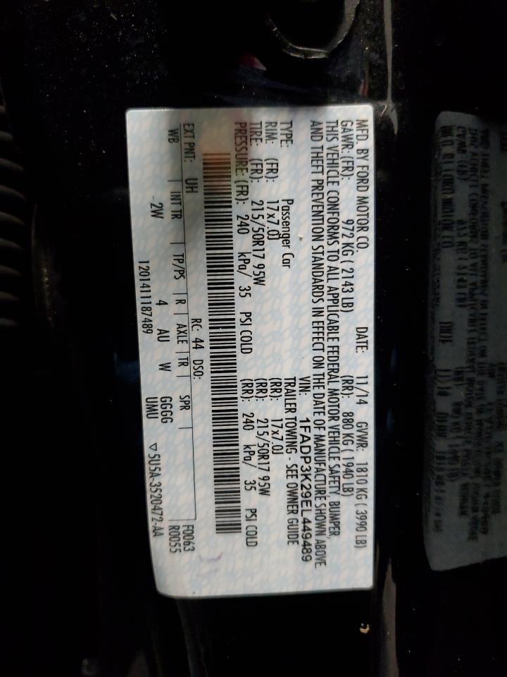 Lot #3148266887 2014 FORD FOCUS SE