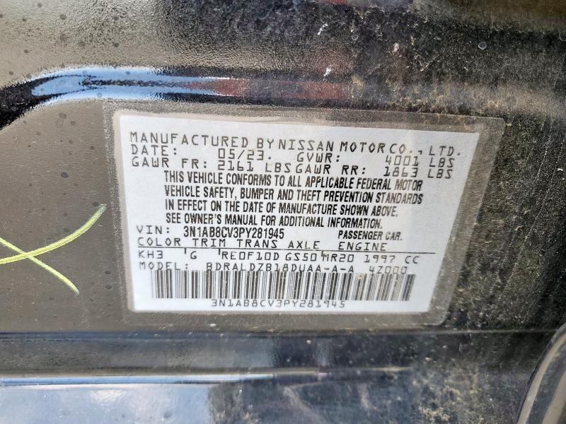 2023 NISSAN SENTRA SV 3N1AB8CV3PY281945