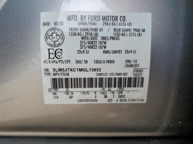 2021 LINCOLN AVIATOR RE 5LM5J7XC1MGL13933