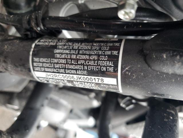 2018 HONDA NC750 X JH2RC9006JK000178