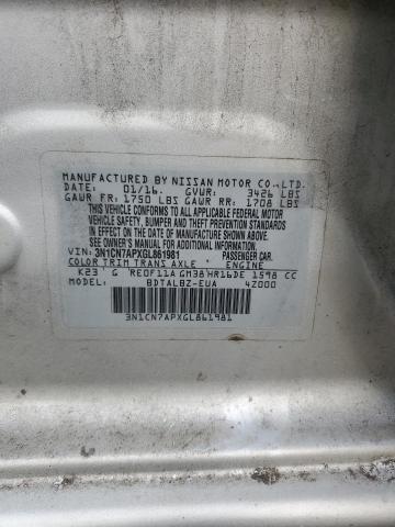 2016 NISSAN VERSA S - 3N1CN7APXGL861981