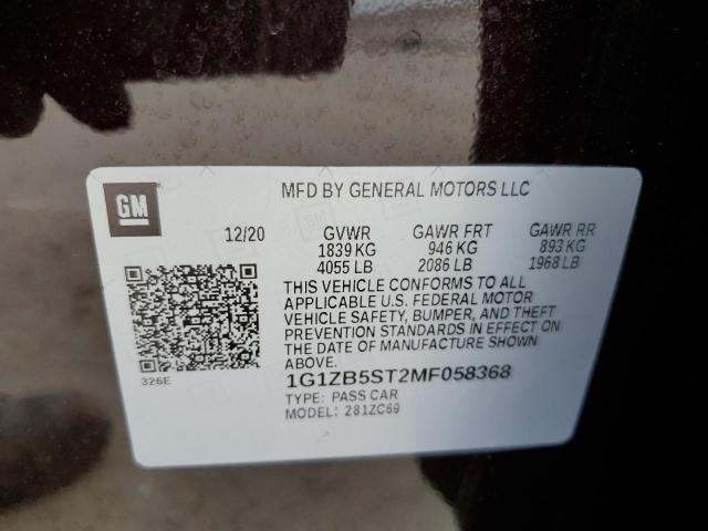 2021 CHEVROLET MALIBU LS - 1G1ZB5ST2MF058368