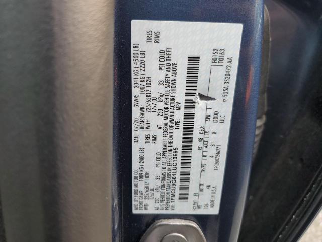 2020 FORD ESCAPE SE - 1FMCU9G61LUC10695