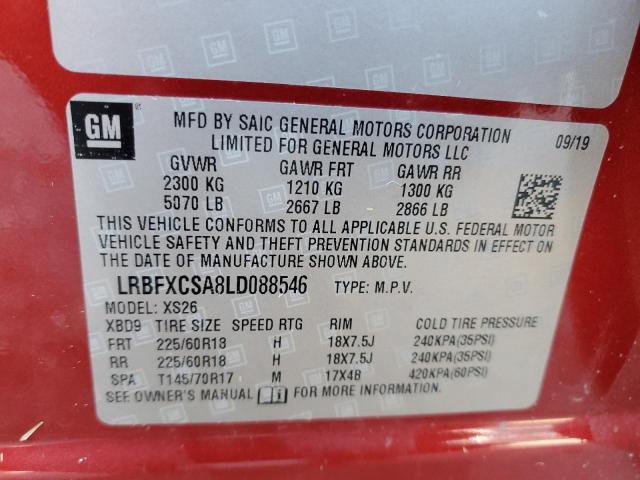 2020 BUICK ENVISION E - LRBFXCSA8LD088546