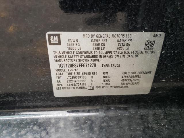 2015 GMC SIERRA K25 - 1GT120E87FF671278