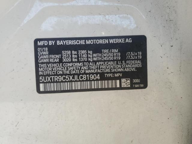 2018 BMW X3 XDRIVE3 - 5UXTR9C5XJLC81904