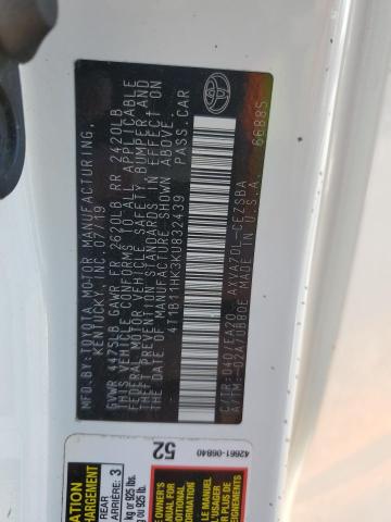 2019 TOYOTA CAMRY L - 4T1B11HK3KU832439