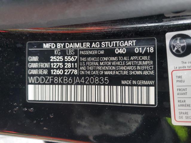 2018 MERCEDES-BENZ E 63 AMG-S WDDZF8KB6JA420835