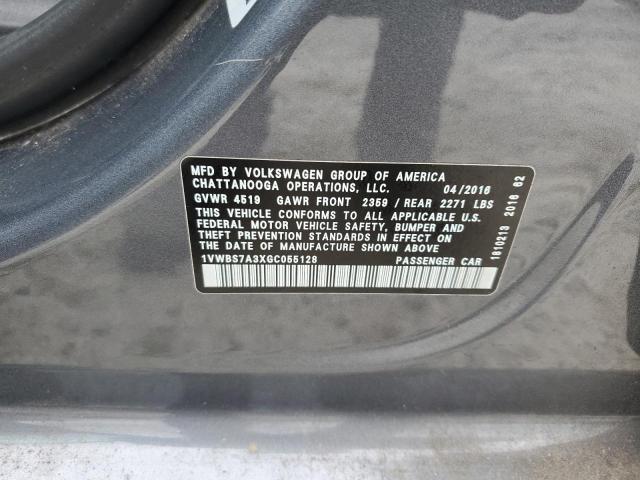 2016 VOLKSWAGEN PASSAT SE - 1VWBS7A3XGC055128