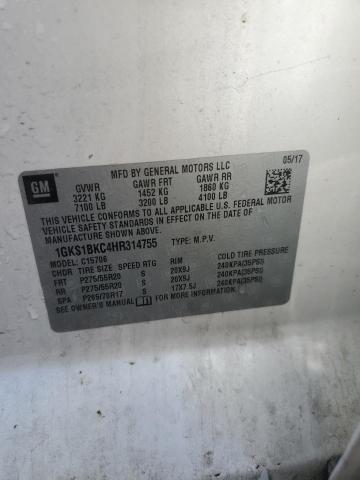 2017 GMC YUKON SLT 1GKS1BKC4HR314755