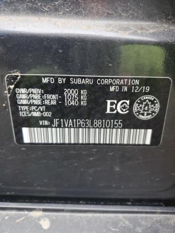 2020 SUBARU WRX LIMITE JF1VA1P63L8810155