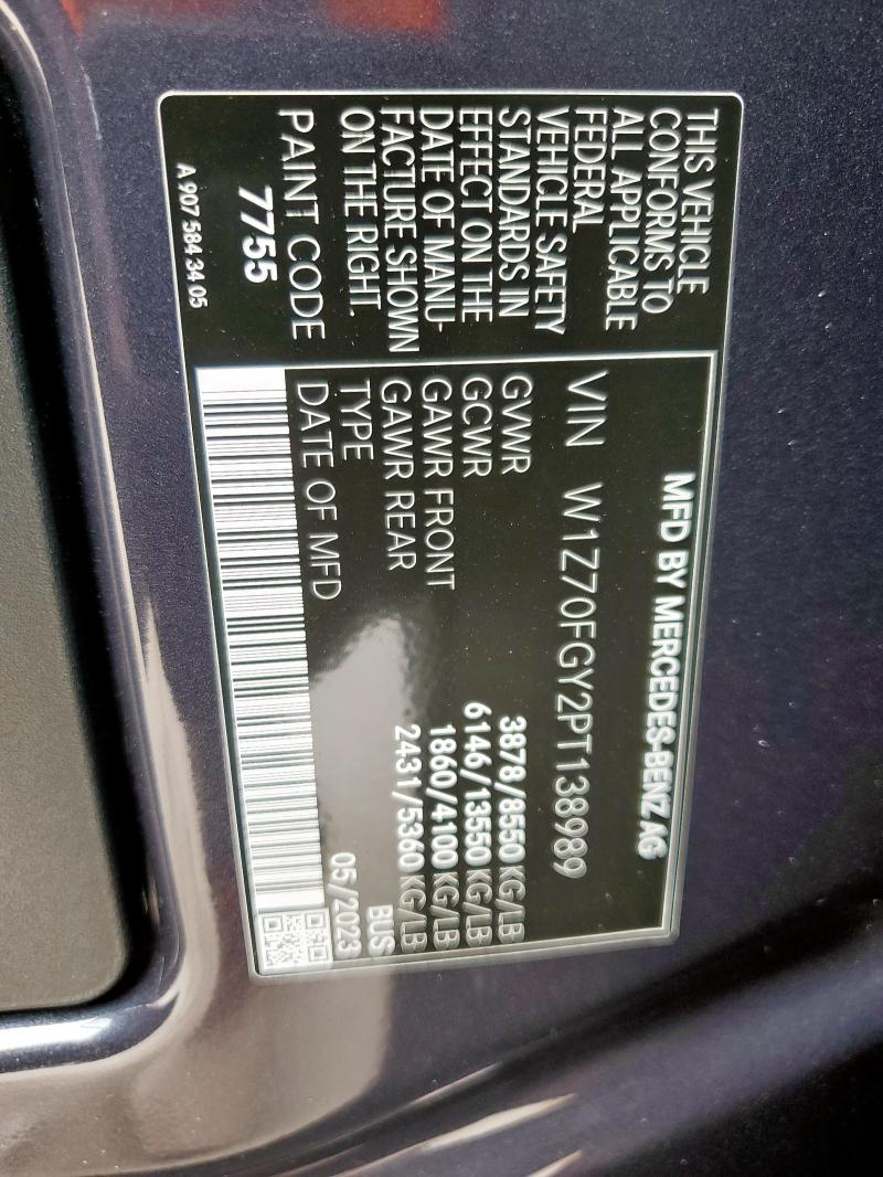 2023 MERCEDES-BENZ SPRINTER 1 - W1Z70FGY2PT138989