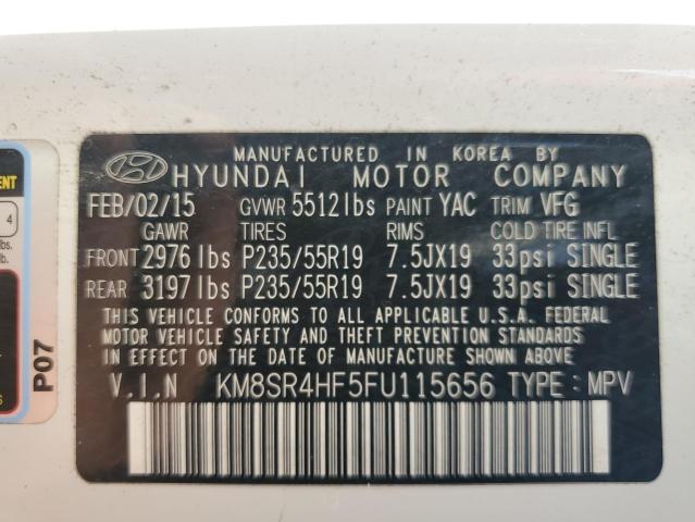 2015 HYUNDAI SANTA FE G - KM8SR4HF5FU115656