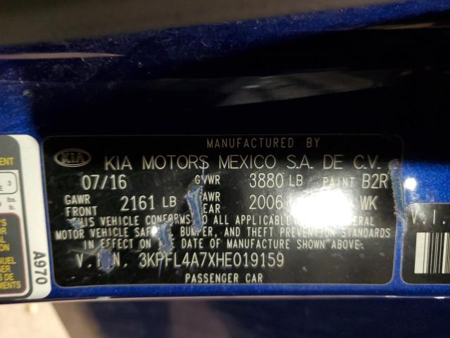 2017 KIA FORTE LX - 3KPFL4A7XHE019159