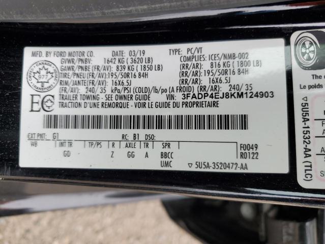 2019 FORD FIESTA SE - 3FADP4EJ8KM124903