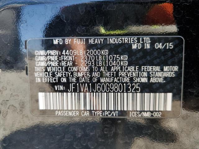 2016 SUBARU WRX LIMITE JF1VA1J60G9801325