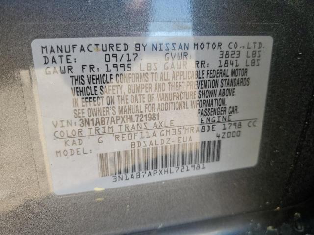 2017 NISSAN SENTRA S - 3N1AB7APXHL721981