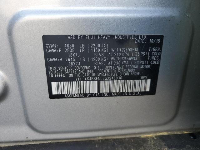2016 SUBARU OUTBACK 3. - 4S4BSENC3G3246936