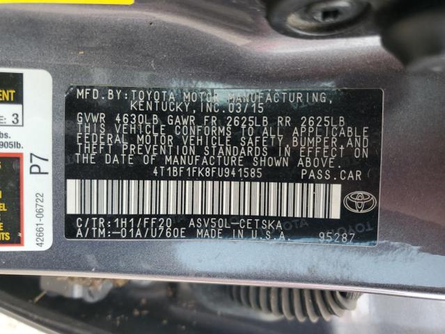 2015 TOYOTA CAMRY LE - 4T1BF1FK8FU941585