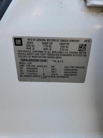 2017 CHEVROLET EQUINOX PR - 2GNALDEK2H6159481