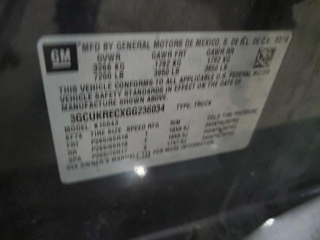 2016 CHEVROLET 1500 - 3GCUKRECXGG236034